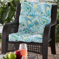 Greendale Home Fashions Outdoor 44 X 22-Inch High Back Chair Cushion, Set Of 1, Paisley