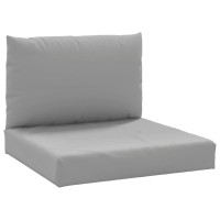 Vidaxl Set Of 2 Outdoor Pallet Cushions In Gray Oxford Fabric - Lightweight, Comfortable, And Durable With Hollow Fiber Filling