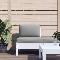 Vidaxl Set Of 2 Outdoor Pallet Cushions In Gray Oxford Fabric - Lightweight, Comfortable, And Durable With Hollow Fiber Filling