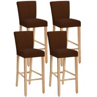 Shilv. Home Dining Room Chair Covers,Bar Stool Covers,Barstool Chair Slipcovers(Coffee,Set Of 4)
