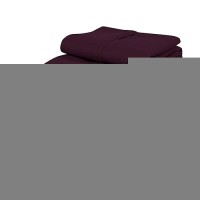 Royale Linens 400 Thread Count 100% American Grown Cotton 3 Piece Sateen Twin Sheet Set - 1 Fitted Sheet  1 Flat Sheet  1 Pillow Case - Purple Twin Bedsheet - Cotton Sheets - (Desert Purple  Twin)