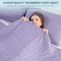 Elegear Revolutionary Cooling Blanket Throw Absorbs Heat To Keep Body Cool For Night Sweats  Arc-Chill 3.0 Cool Fiber Q-Max>0.5 For Hot Sleepers  Lightweight Summer Cold Blankets For Sleeping  Purple