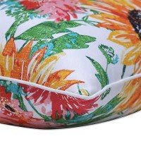 Pillow Perfect Bright Floral Indooroutdoor Accent Throw Pillow Plush Fill Weather And Fade Resistant Lumbar 115 X 185