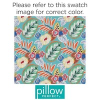 Pillow Perfect Bright Floral Indooroutdoor Accent Throw Pillow Plush Fill Weather And Fade Resistant Lumbar 165 X 245