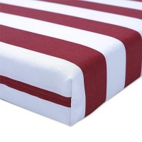 Pillow Perfect Stripe Indooroutdoor Sofa Setee Bench Swing Cushion With Ties Weather And Fade Resistant 18 X 45 Redwhi