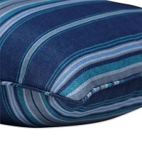 Pillow Perfect Stripe Indooroutdoor Accent Throw Pillow Plush Fill Weather And Fade Resistant Lumbar 115 X 185 Bl