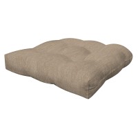 Honeycomb Indooroutdoor Textured Solid Birch Tan Contoured Tufted Seat Cushion Recycled Fiberfill Weather Resistant Comforta