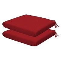 Honeycomb Outdoor Universal Seat Cushion Set 18 X 175 Textured Solid Imperial Red Outdoor Chair Cushions