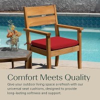 Honeycomb Outdoor Universal Seat Cushion Set 18 X 175 Textured Solid Imperial Red Outdoor Chair Cushions