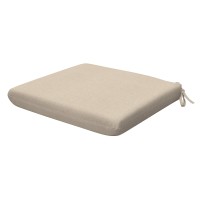 Honeycomb Indoor/Outdoor Textured Solid Almond Universal Seat Cushions: Recycled Polyester Fill, Weather Resistant, Pack Of 2 Patio Cushions: 18