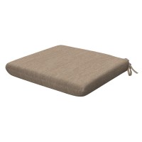 Honeycomb Indoor/Outdoor Textured Solid Birch Tan Universal Seat Cushions: Recycled Polyester Fill, Weather Resistant, Pack Of 2 Patio Cushions: 18