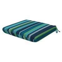 Honeycomb Indoor/Outdoor Stripe Poolside Universal Seat Cushion: Recycled Fiberfill, Weather Resistant, Comfortable And Stylish Pack Of 2 Patio Cushions: 18