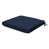 Honeycomb Indoor/Outdoor Textured Solid Indigo Blue Universal Seat Cushion: Recycled Fiberfill, Weather Resistant, Comfortable And Stylish Pack Of 2 Patio Cushions: 18