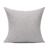 All Smiles Couch Silver Gray Pillow Covers For Pillowcases Square Solid Light Grey Cushion Throw Pillow Cases Sofa Bed Decor 16X16 Set Of 2