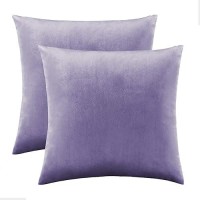 Gigizaza Decorative Throw Pillow Covers Set Of 2 26 X 26 Violet Couch Pillow Covers Velvet Square Cushion Covers