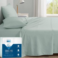 Degrees Of Comfort Coolmax Cooling California King Sheet Sets Best Sheet Set For Hot Sleepers Soft Deep Pocket Mint 4Pcs