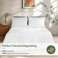 Shilucheng 6 Piece King Sheet Sets  Cooling Sheets  Blend Rayon Derived From Bamboo  Deep Pocket Up To 16