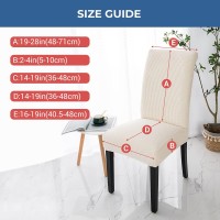 Coolbebe Dining Chair Covers Set Of 4, High Stretchy Dining Chair Slipcovers Washable, Removable Parsons Chair Protector Covers For Home, Hotel, Restaurant, Banquet (Beige)