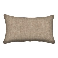 Honeycomb Indoor/Outdoor Textured Solid Birch Tan Lumbar Toss Pillow: Recycled Fiberfill, Weather Resistant, Comfortable And Stylish Pack Of 2 Pillows For Patio Furniture: 21