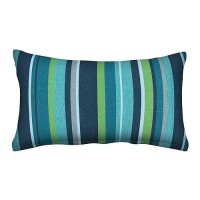 Honeycomb Outdoor Lumbar Toss Pillow Set 20 W X 12 L Stripe Poolside Outdoor Pillows