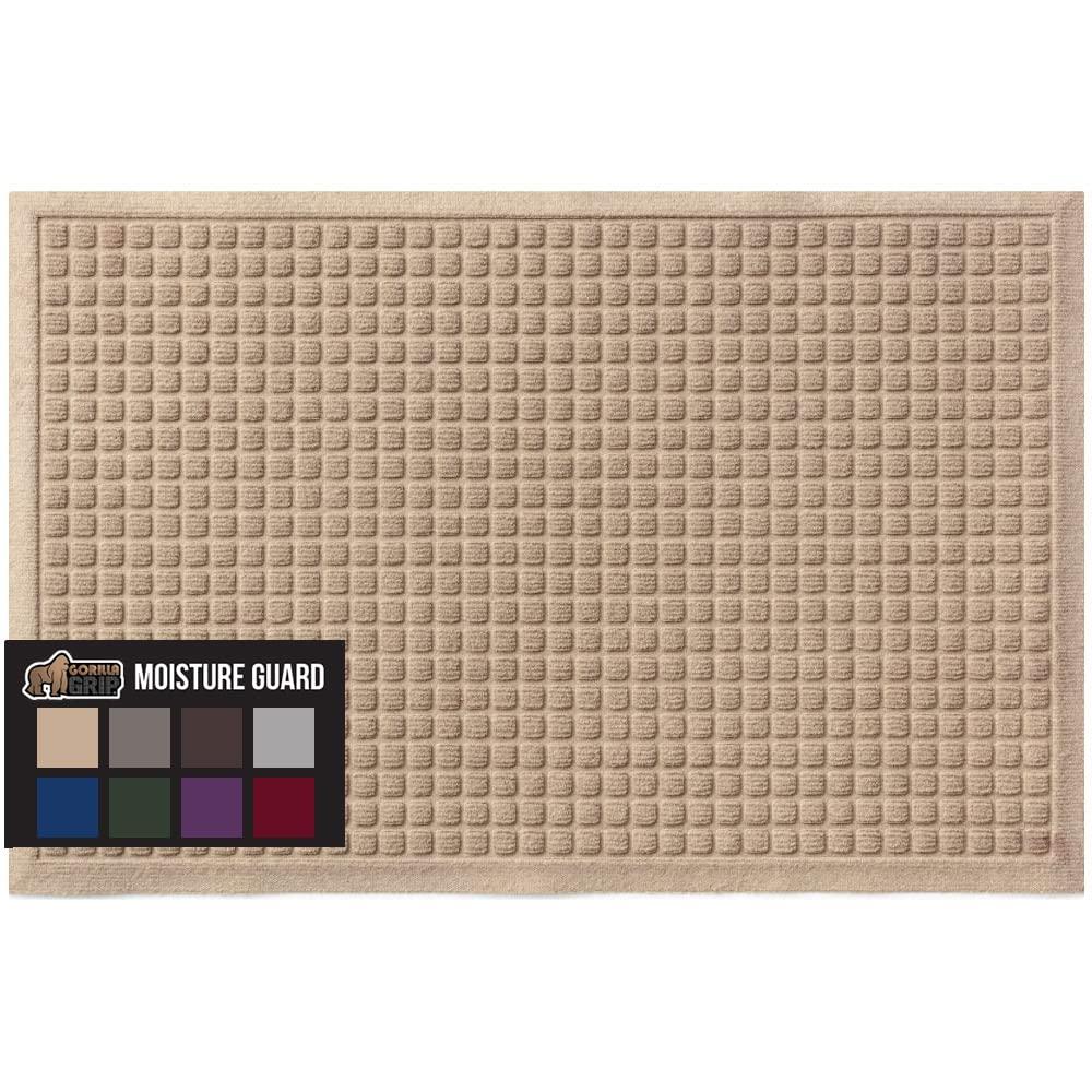 Gorilla Grip Ultra Absorbent Moisture Guard Doormat Absorbs Up To 6 Cups Of Water Stain And Fade Resistant Spiked Rubber Back