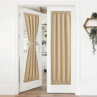 Nicetown Room Darkening Curtains Panel Entryway Decor Thermal Privacy Door Draperies For Glassfront Door Blind 36 Width X