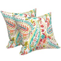 Lvtxiii Outdoor/Indoor Throw Pillows, Decorative Throw Pillows With Inserts, 18?X18? Square Pillows For Bed, Couch, Sofa And Patio Furniture (Set Of 2, Pretty Paisley)