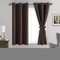 Jiuzhen Blackout Curtains With Tiebacks Thermal Insulated Light Blocking And Noise Reducing Grommet Curtain Drapes For Bedroo