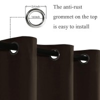 Jiuzhen Blackout Curtains With Tiebacks Thermal Insulated Light Blocking And Noise Reducing Grommet Curtain Drapes For Bedroo