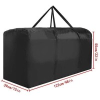 Patio Cushion Storage Bag Waterproof Extra Large Protective Zippered Outdoor Cushion Storage Bags Furniture Storage Bag With Handles, 48