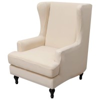 Eco-Ancheng Wingback Chair Slipcover 2 Piece Slipcovers For Wingback Chairs Spandex Wingback Chair Covers Washable Furniture Protector With Elastic Bottom For Living Room Wingback Chairs