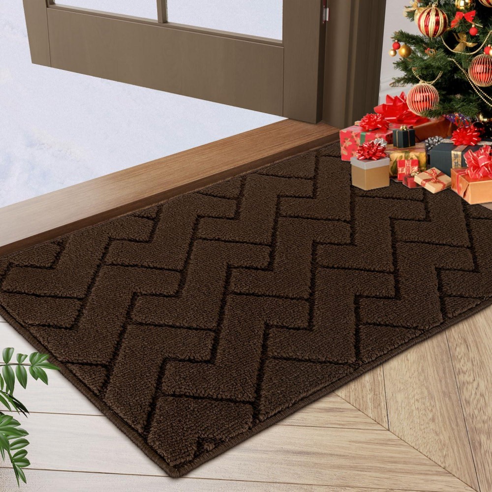 Hicorfe Indoor Doormat Front Back Door Mat Rubber Backing Non Slip Door Mats 20X315 Absorbent Resist Dirt Entrance Doormat