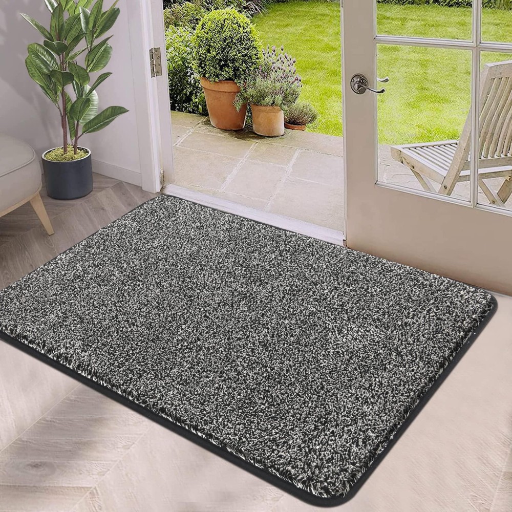 Hebe Indoor Doormat 32X48 Large Size Front Door Mat Non Slip Rubber Backing Absorbent Inside Mud Dirts Trapper Mats Lowprof