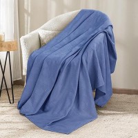 Utopia Bedding 100% Cotton Blanket (Throw Size - 60X50 Inches) 350Gsm Lightweight Thermal Blanket  Soft Breathable Blanket For All Seasons (Wedgewood)