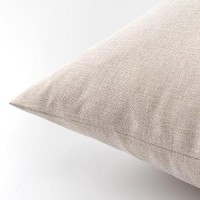 Emema Outdoor Waterproof Beige Pillow Covers 12X20 Inch Rustic Decorative Throw Pillow Covers Cushion Case Rectangle For Patio S