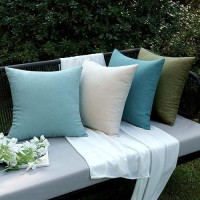 Emema Outdoor Waterproof Beige Pillow Covers 12X20 Inch Rustic Decorative Throw Pillow Covers Cushion Case Rectangle For Patio S