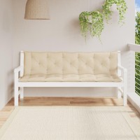 Vidaxl Bench Cushion, Swing Replacement Seat Cushion, Water Repellent Outdoor Bench Cushion, Seat Pad For Patio Porch Garden, Beige Oxford Fabric