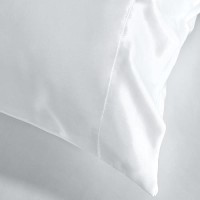 Cozylux Silk Satin Pillowcase For Hair And Skin King Set Of 2 Soft Pillow Cases Silky Microfiber Bed Pillow Covers Wrinkle Resistant With Envelope Closure(White  20 X 40 Inches)