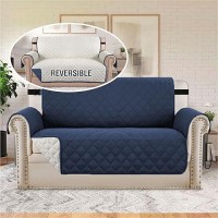 Hversailtex Reversible Loveseat Cover Couch Cover For 2 Cushion Couch Water Resistant Furniture Protector For Pets Durable Love