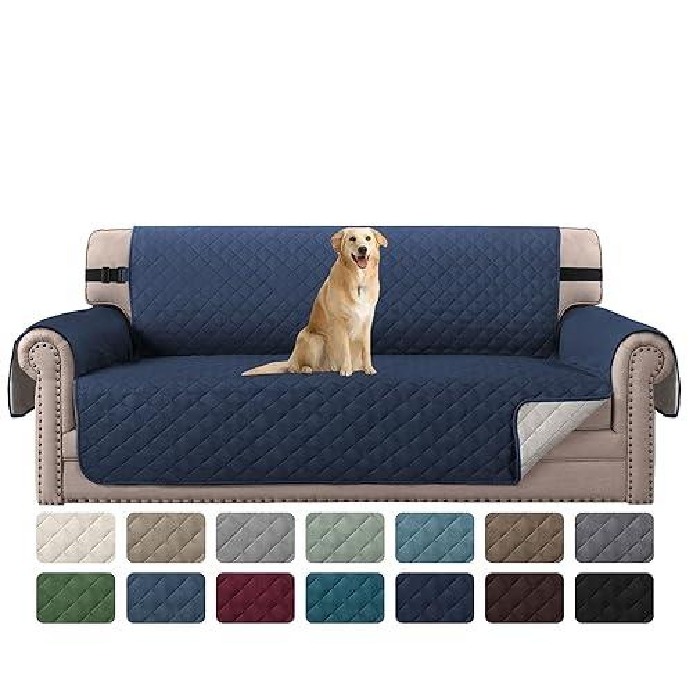 Hversailtex Reversible Couch Cover Sofa Cover Water Resistant Furniture Protector For Dogs Non Slip Couch Cover With Elastic St