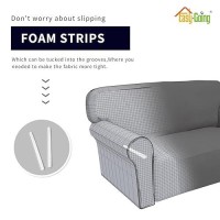 Easygoing Fleece Stretch Sofa Slipcover Spandex Nonslip Soft Couch Sofa Cover Washable Furniture Protector With Antiskid Foa