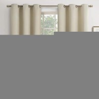 Youngstex Beige Blackout Curtains 72 Inches Length For Bedroom Thermal Insulated With Grommet Room Darkening Window Drapes For