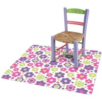 Deflecto Fashionmat Chair Mat, Rectangular, 35 X 40, Daisies