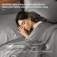 Shilucheng 6 Piece Full Sheet Sets Cooling Sheets Blend Rayon Derived From Bamboo Deep Pocket Up To 16 Breathable Soft B