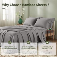 Shilucheng 6 Piece Full Sheet Sets Cooling Sheets Blend Rayon Derived From Bamboo Deep Pocket Up To 16 Breathable Soft B