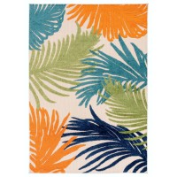 Rugshop Lucca Contemporary Floral Indoor/Outdoor Area Rug 5' X 7' Multi