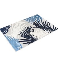 Rugshop Lucca Contemporary Floral Indoor/Outdoor Area Rug 5' X 7' Navy