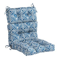 Greendale Home Fashions Outdoor 44 X 22-Inch High Back Chair Cushion, Set Of 1, Indigo