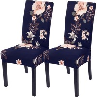 Searchi Dining Room Chair Covers Slipcovers Set Of 2 Spandex Super Fit Stretch Removable Washable Kitchen Parsons Chair Covers