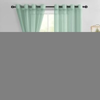 Hiasan Sheer Curtains For Living Room With Tieback Airy Breathable Voile Textured Drapes Light Filtering Grommet Window Curtain